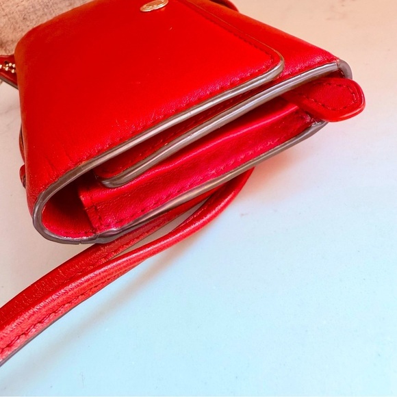 Coach Red Mini Slim Wallet Crossbody - Picture 8 of 14
